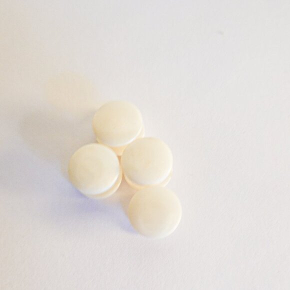 COPY - Vintage White Celluloid Button Tuxedo Shirt Studs - Set of 4 - Picture 1 of 1